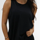 Leafsay Tank Top With Buiit In Bra, Black, 2XL