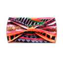 Boho Printed Criss Cross Stretchy Headbands for Women, Multicolor Twist Headwraps, Set of 4