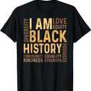 I Am Black History Black History Month Gift African American T-Shirt, XS