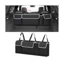 BELOMI Car Trunk Organizer, Auto Waterproof Sturdy Backseat Hanging Large Storage Collapsible Cargo Bag with Anti-Slip Adjustable Strip&4 Pockets, Vehicle Interior Accessories for Man Woman (Black)