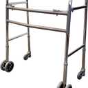 Bariatric Dual Release Walker  Heavy Duty 700 lb Capacity, Foldable Design, Rust-Resistant Aluminum Frame, Adjustable Height, Smooth-Gliding Wheels for Easy Mobility