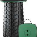 Boreeman Upgraded Collapsible Stool, Square Portable Stool, Lightweight Yet More Sturdy with Load Capacity 400lbs, Perfect for Camping Fishing Hiking BBQ (Square Army Green)
