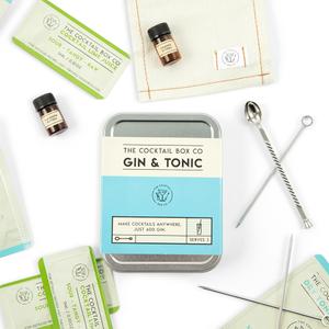 The Cocktail Box Co Gin & Tonic Cocktail Kit - Make Premium Hand Crafted Cocktails Gifts for Him or Her - 1 Kit