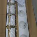 6 Light Modern Bathroom Light Fixtures Over Mirror, Brass Finish Vanity Lights for Bathroom Wall Sconces with Milky White Glass Shades, E26 Socket (Bulbs Not Included)