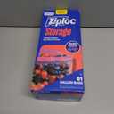 Ziploc Gallon Food Storage Bags, Stay Open Design with Stand-Up Bottom, Easy to Fill, 81 Count (Packaging May Vary)