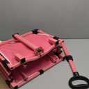 Wagon with Brakes, Foldable Cart with 220LBS Capacity, Utility Lightweight Wagon, Collapsible Grocery Shopping Cart for Camping Sports & Holiday.Pink