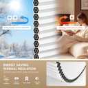 LazBlinds No Tools No Drill Cordless Cellular Shades, Blackout Light Blocking Honeycomb Shades for Home, Thermal Insulation Blinds for Windows, 26" W x 36" H, White