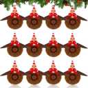 12 Pcs Brown Furry Christmas Ball Ornaments 3.15 Inch Deer Antler Dog Christmas Decoration Dog Decor for Xmas Tree Brown Hanging Ornaments for Xmas Party Decor Gift Supplies