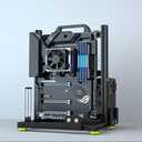 PC Creative Assembly Frame Test BenchOpen Air Frame Case, DIY Computer Motherboard Case Rack, ITX ATX MATX/EATX Open Aluminum Frame Chassis (ATX)