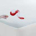 Gogreen Nylon 3D Air Waterproof Mattress Protector, King Mattress Protector Fit up to 16", Soft King Size Nylon Mattress Cover Protector, Breathable Bed Cover White