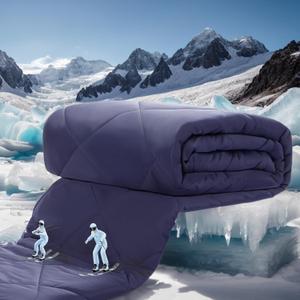 ZonLi Cooling Blanket for Hot Sleepers 50"x70", Q-Max 0.5 Lightweight Cool Touch Breathable Summer Blanket for Night Sweats, All-Season Cold Blankets, Dusk Blue