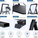Step Ladder 4-Step Black Finish Iron Folding Ladders