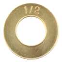 1/2" (100 Pack) Grade 8 SAE Washer, Thru-Hardened, Yellow Zinc by Makers Bolt