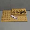 Yalikop Wooden Fly Tying Fishing Kit Organizer with Soft Magnets & Thread Spool Stand, Fly Tying Tool Caddy Desktop Storage Rack, Fishing Materials Tray Station