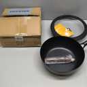 Frying Pan with Lid Skillet Nonstick 10 inch Carbon Steel Wok Pan Woks and Stir Fry Pans for Electric,Induction and Gas Stoves (Black)