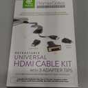 ReTrak® Retractable Standard HDMI® Cable with Mini, Micro, and DVI Adapters, 5 Ft. in Black