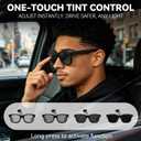 2026 Smart Audio Glasses with Electrochromic Lenses, Adjustable Tint Sunglasses for Driving,Travel,Daily Use,Open Ear Bluetooth 5.4, AI Translation, Premium Tech Gadget Gift for Men Women