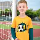 mikiumkee 5-6T Toddler Boys Clothes Long Sleeve T-Shirt Tops Sweatsuit Pants 2Pcs Fall Winter Toddler Boys 5-6T Outfits