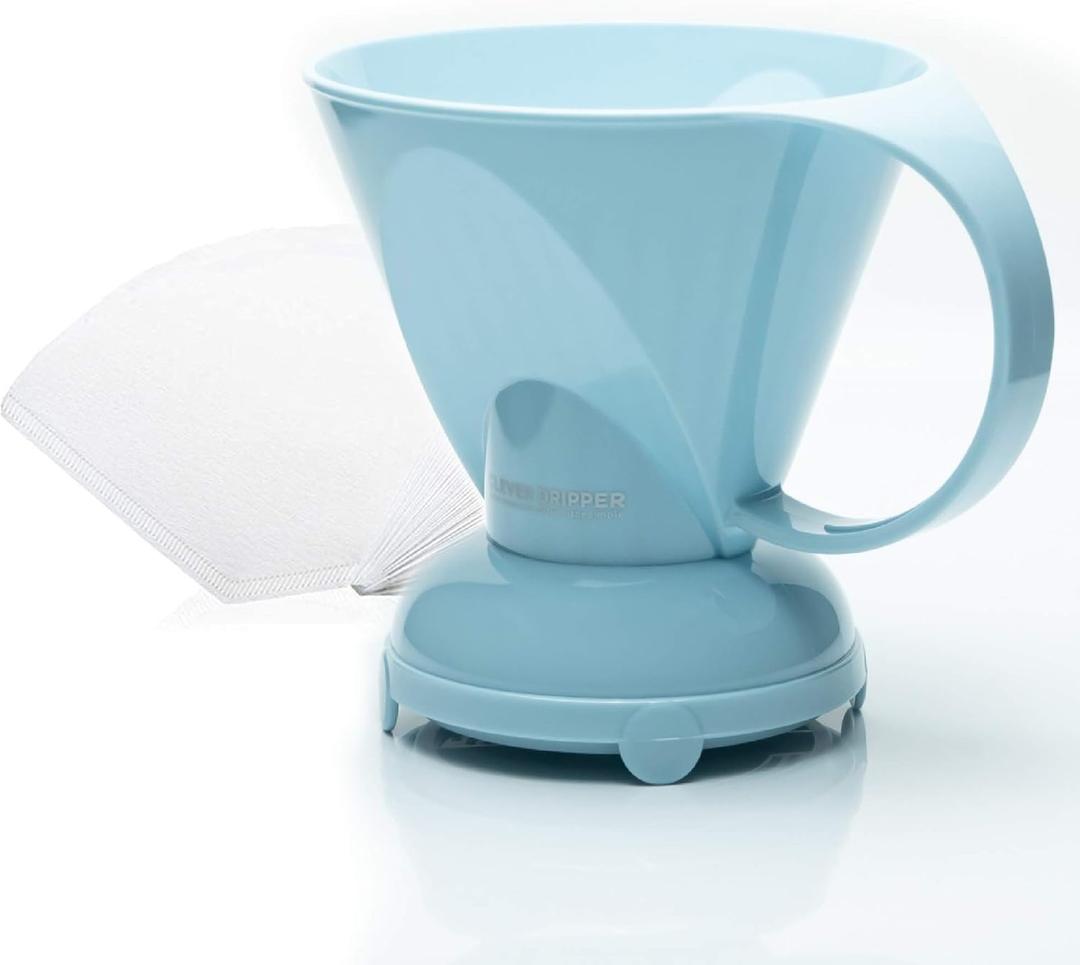 Clever NEW Coffee Dripper Macaron Blue Coffee Maker Safe BPA Free Plastic Hassle-Free Ways Make Manual Pour Over Coffee & Cold Brew, 10 Fl Oz