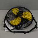 VENTISOL 12 Inch 1800 CFM High Velocity Heavy Duty Floor Fan with 3 Powerful Speeds,Portable Metal Fan,180Tilting Quiet Shop Fan for Commercial, Residential, Gym, Home Use- ETL Listed, Black