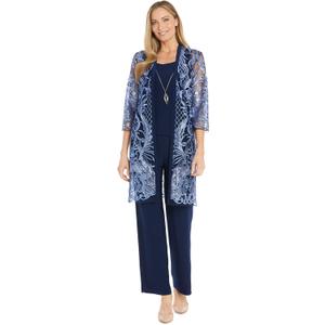 R&M Richards Women's Threaded Charm Sequin Set, Color: Periwinkle/Navy, Size: 8