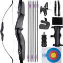 Takedown Recurve Bow for Adults & Beginners, 18/30/40 Lbs Archery Hunting Bows for Target Practice & Outdoor Shooting, 52IN