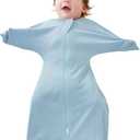 ZIGJOY Baby Transitional Swaddles for Newborns: 0.5 Tog Arms Up Sleep Sack 3-6 Months Soft Cotton Shark Fin 2 Way Zipper