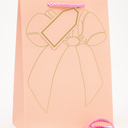12 Pcs Pink Ribbon Bow Gift Bags with Handles, Plaid Kraft Paper Bags for Coquette-Style Birthday Party Favors, Baby Shower, Wedding, Girls Tea Party, Cute Pink Goodie Bag Bulk for Treats and Gifts