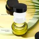 6 Pcs 0.5/1/ 2 oz Glass Jar with Lids Travel Size Containers for Toiletries Round Cosmetic Jars with Inner Travel Accessories for Storing Lip, Body Scrub, Lotion, Bath Salts(Amber,Green)