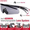Shooting Glasses - ANSI Z87.1+ Anti-Fog and Scratch Resistant Safety Glasses with UV Protection (Green)