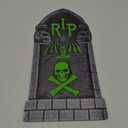 Fluorescent Halloween RIP Tombstones | Decor Scary Halloween Yard Outdoor Lawn Sign for Haunted House Garden Yard and Scary Theme Party