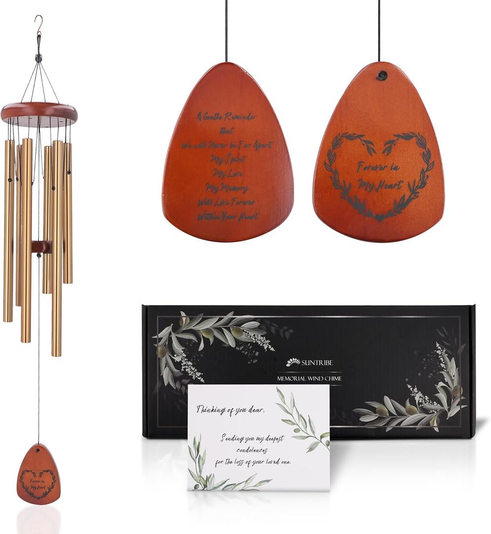 Sympathy gifts for loss of loved one Celebration of life ideas funeral favors sorry for your loss gifts Memorial wind chimes gifts prime with mute option patio decor By Suntribe