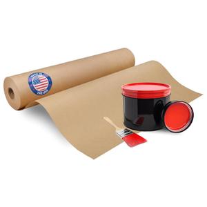 IDL Packaging 15" x 60-Yard Brown Masking Paper Roll to Cover Area - Natural Masking Painting Paper to Protect Surfaces - Perfect for Home Improvements - Painter’s Paper Roll for Floor Protection