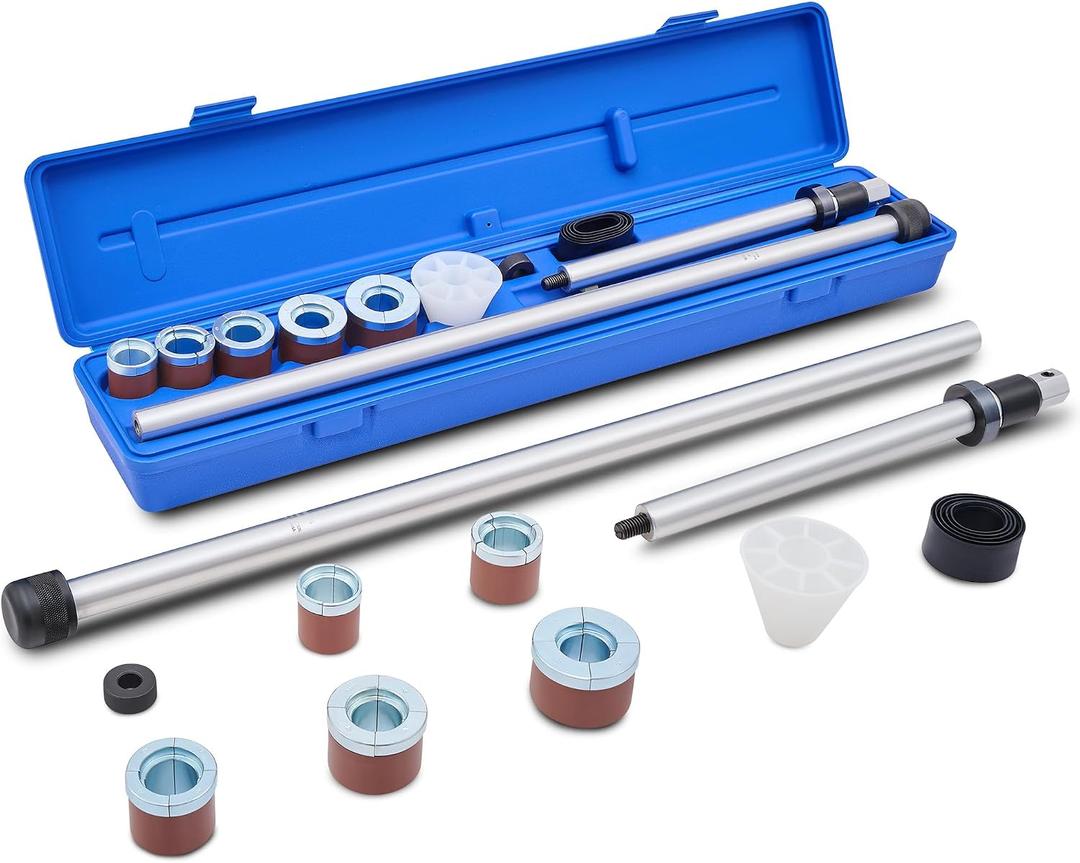Orion Motor Tech Cam Bearing Removal and Installation Tool Set | Complete Camshaft Bearing Tool Kit with 1-1/8 to 2-2/3 Inch Adapters, Covers Most Domestic and Import Vehicles