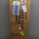 Over The Toilet Storage Cabinet with 7 Shelves, Imitation Walnut Grain Above Toilet Bathroom Organizer with Toilet Paper Holder Stand, Space Saver for Restroom, Bathroom, Laundry (White)