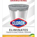 Glad Small Trash Bags 4 Gallon, Lemon Fresh Bleach Garbage Bags, Odor Resistant with Drawstring, 80 Count