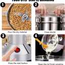 Grain Grinder Mill 250g Electric Stainless Steel Grain Grinder 1480W High-speed Spice Herb Grinder for Corn,Flour,Wheat,Pepper and Coffee Bean
