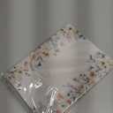 UNIQOOO 50 Pack Blur Wildflower Pre-Folded Vellum Jackets for 5x7 Invitations, 115GSM Semi-Transparent Vellum Paper, for Autumn Wedding Invitation Accessories