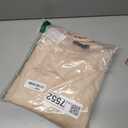 Trendy Queen Women's 2 Piece Matching Lounge Set Long Sleeve Side Ruching Top Wide Leg Drawstring Pants Set with Pockets (Large, Almond)