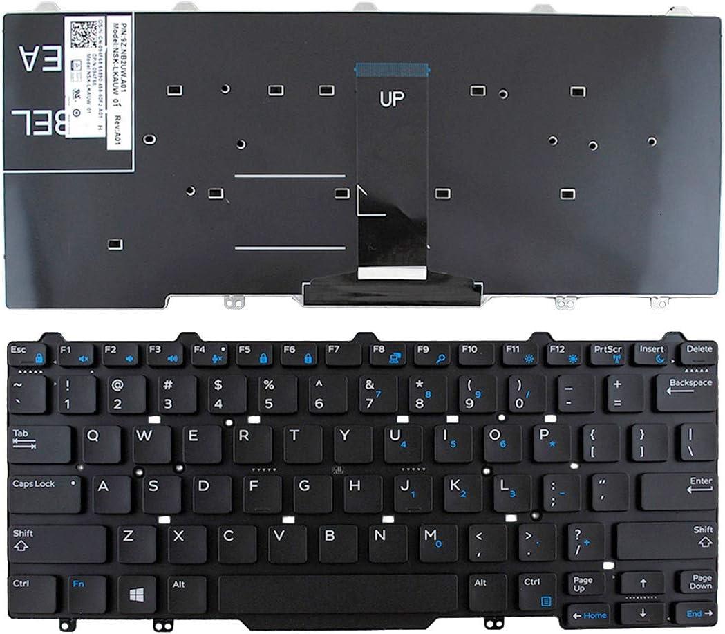Laptop Replacement US Layout Keyboard for Dell Latitude E5450 E5470 E7450 E7470 7480 7490 5480 5488 3340 3350 Without Pointer No Backlight Black