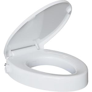 Bidet Toilet Seat Non Electric, Elongated Raised Toilet Bidet Seat with Dual Nozzles, Self Cleaning, Soft Close Lid, Rear and Feminine Washing for Seniors Adults