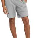 Hanes Mens Originals Sweat Shorts, Midweight Fleece Shorts with Pockets, 8", Size XL