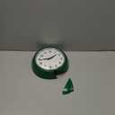 Bernhard Products Retro Wall Clock 9.5 Inch Hunter Green Kitchen 50's Vintage Design Round Silent Non-Ticking Quartz Battery Operated Clocks for Home Office School Classroom Kids Bedroom Living Room