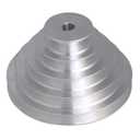 CNBTR Aluminum 5 Slot A Type V-Shaped Pulley 5 Step Pulley Belt 14mm Belt Width