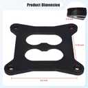 9266 Divided Square Bore Carburetor Heat Insulator Gasket Spacer with Mounting Stud Kit Fit for Edelbrock Performer Holley Thunder Carburetors & Divided Plenum Manifolds, Replace 2732