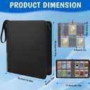 Graded Card Binder, 6 Pocket Slab Binder, Holds 60 Graded Slabs, PSA Slab Case, Ringless PSA Cards Binders with Hand Strap and Side Label Pocket, Premium Graded Card Holder for PSA, CGC Slabs, 36.2 x 36.5 x 8 cm