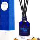 Xcleen Reed Oil Diffuser Set,Fragrance Diffuser - Floral Notes, Vanilla, Cinnamon & Amber, Includes 6 Rattan Scented Sticks Diffuser Reeds, Home & Office Decor, 110ml/3.7oz