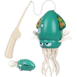 Tranane Dancing Squid Toy, Electric Crawling Tummy Time Octopus Toy, Rechargeable Magic Dancing Octopus for 9-36 Months & 3-6 Years Old Kids Boy Girl Birthday Gifts Christmas Stuffers (Green)