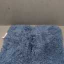 Small Bathroom Rug 17x24 Non Slip Blue Fluffy Bath Mat for Bathroom Floor Washable Plush Luxury Bath Rug for Tub Soft Shaggy Absorbent Shower Mat