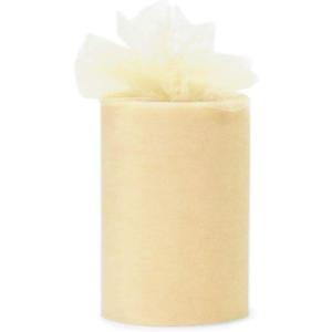 6 inch x 100 Yards Tulle Fabric Spool (Beige)